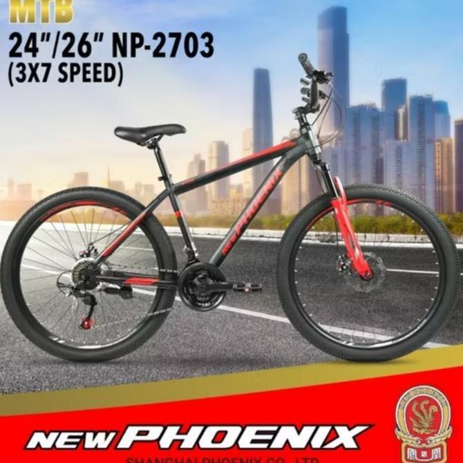 Terbaru Sepeda Mtb Phoenix 26 Inch Cakram 3X7Sp New Model Promo