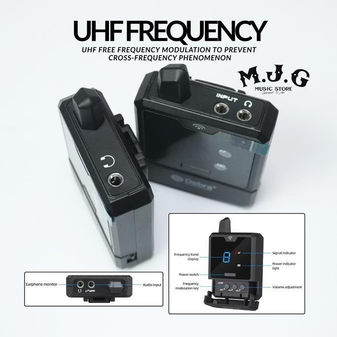 Debra Audio Er Mini Iem In Ear Monitor Wireless System With Rechargeable