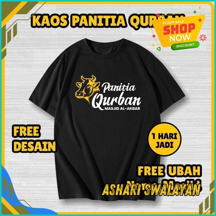 KAOS  BAJU MURAH DISTRO PANITIA QURBAN KURBAN IDUL ADHA KAMBING SAPI BISA CUSTOM NAMA COSTUM LOKAL I