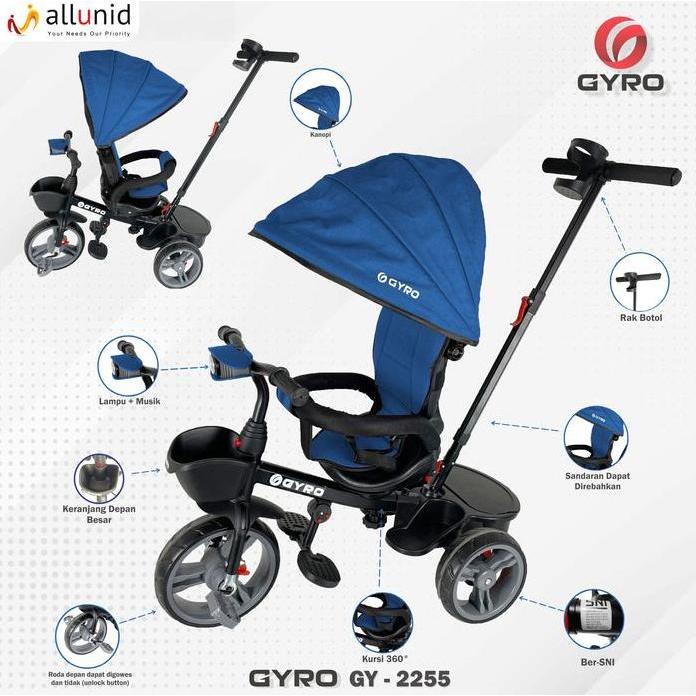 Sepeda Stroler Anak Gyro 2255 Ready