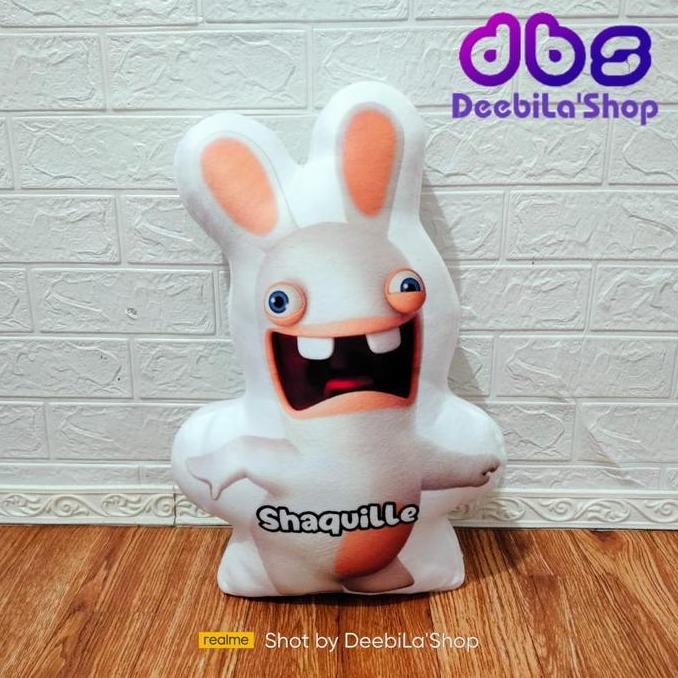 Ready Boneka Bantal Rabbids Invasion Free Custom Nama / Boneka Karakter Rabbids Invasion Printing Cu