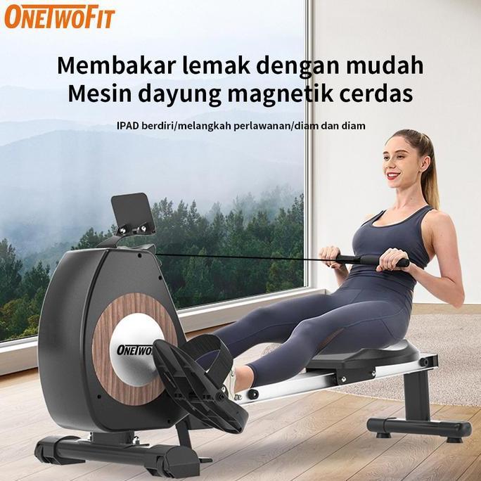 naviqorps - onetwofit rowing machine cardio - alat fitness gym rumah