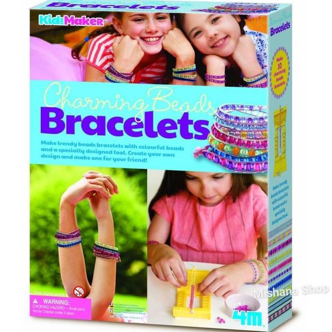 Mainan Kreatif Buat Gelang Anak 4M Charming Beads Bracelet Kidzmaker