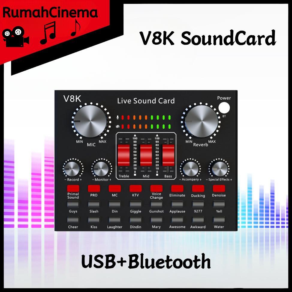 V8S / V8K SoundCard Bluetooth Audio Usb External Soundcard V8S Plus