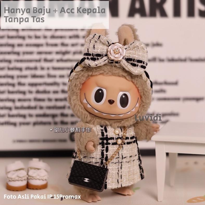 Ready !! Baju Pakaian Labubu V1 V2 Branded Chanel Lv Lucu Kacamata Tas Boneka New Product