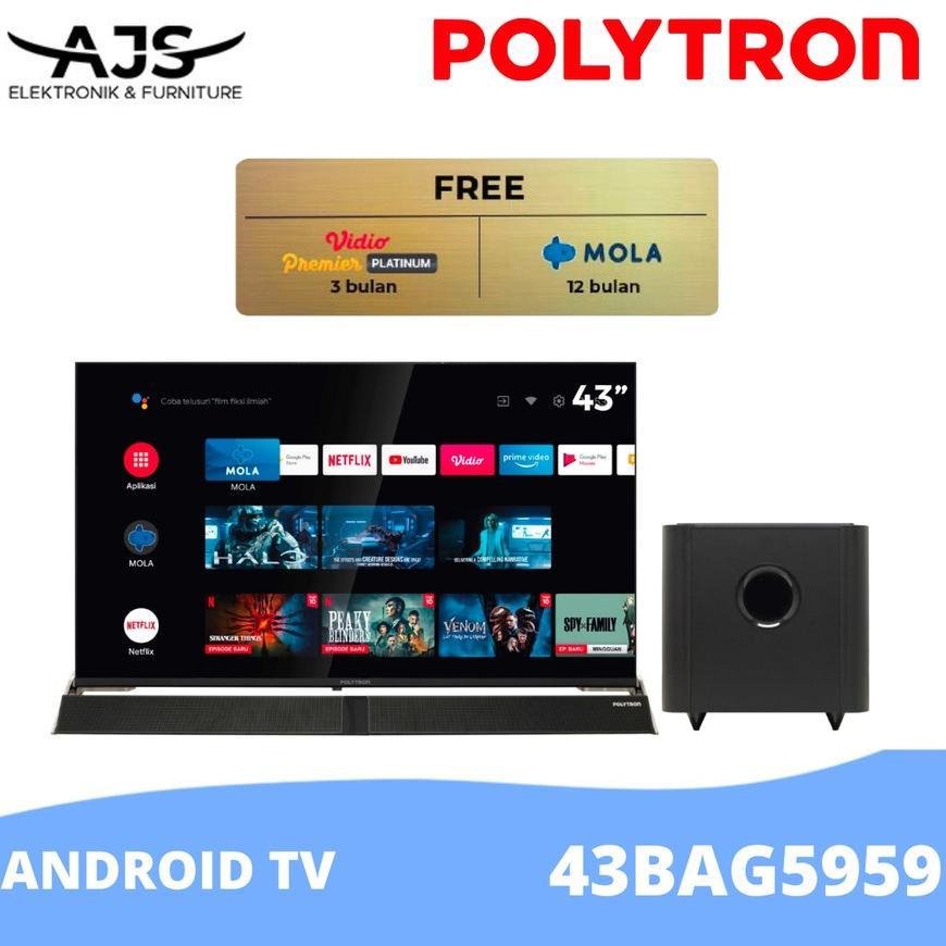 TV POLYTRON Smart Cinemax Soundbar TV 43 inch PLD 43BAG5959
