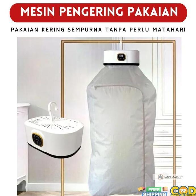 Mesin Pengering Pakaian Portable Smart Clothes Hanging Dryer dengan Panel Pemanas Canggih & Teknolog