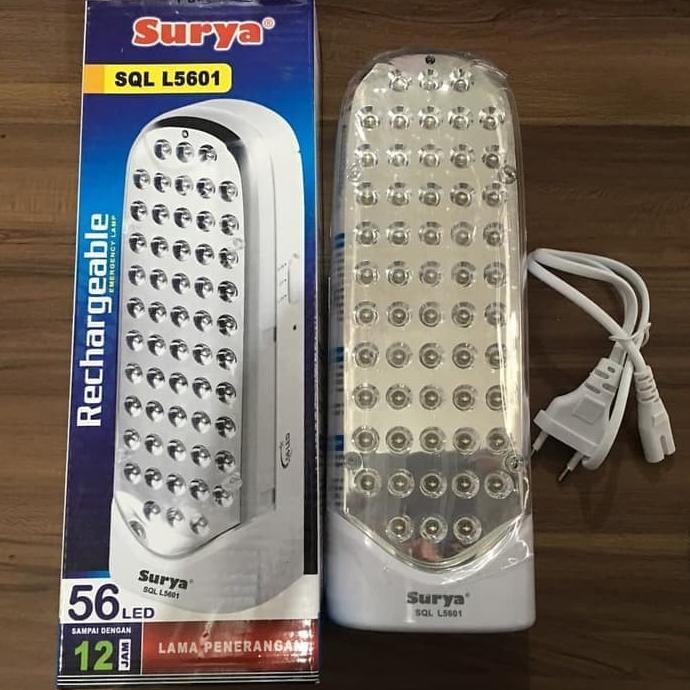 Emergency LED Banyak 56LED Tahan 12 Jam Surya SQL L5601 Cas Lampu emergency