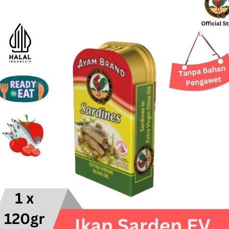 Ayam Brand Ikan Sarden Kaleng Extra Virgin O Oil 120Gr