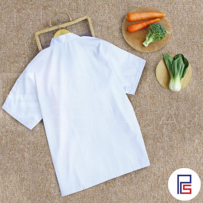 Chef Jacket | Baju Koki | Baju Cook | Seragam Koki Putih Lengan Pendek