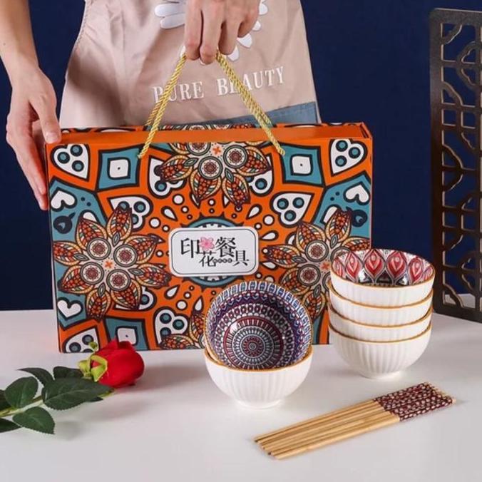 Mangkok Set Premium Peralatan Makan Souvenir Mangkok Set Japaness Set