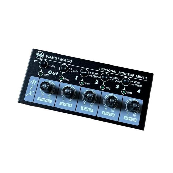 WAVE AUDIO PM400 PM-400 PM 400 4-CHANNEL PERSONAL MONITOR MIXER BMJ