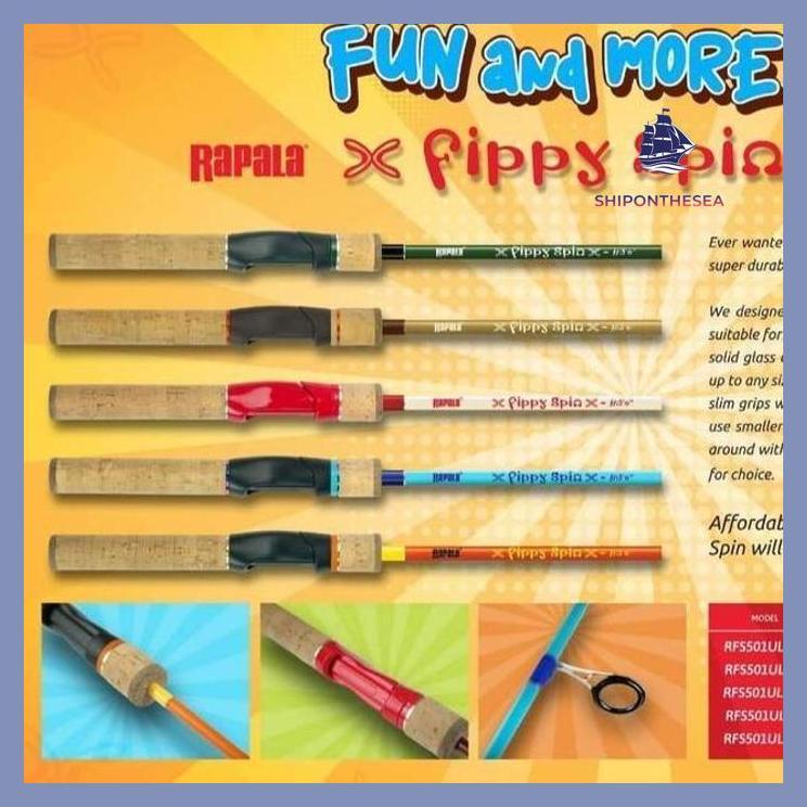 (PANCING) ROD SPINNING RAPALA FIPPY SPIN FS-501UL / 150CM (LINE TEST 1-5LBS) ONE PIECE SOLID PACKING