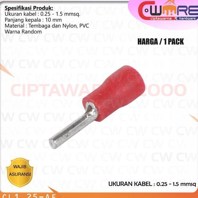 =====] Skun Pin PTV 1.5 mm Sekun Kabel Tusuk Bulat Round CL 1.25 AF