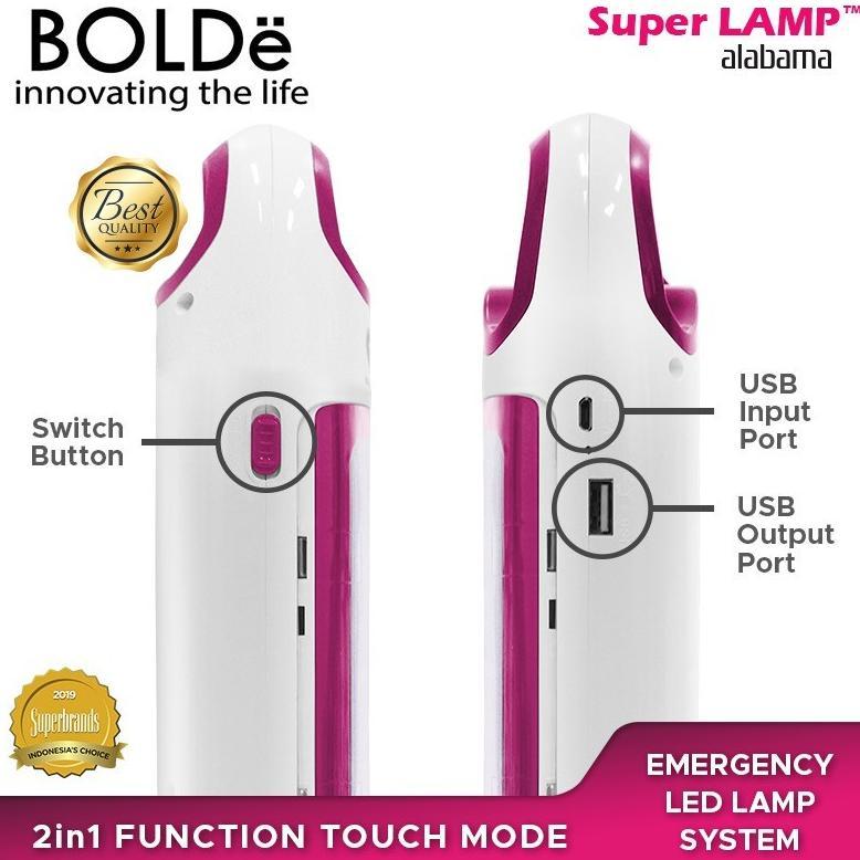 Super Lamp Bold 2 in 1 Emergency LED Lampu Emergency Bolde Lampu emergency