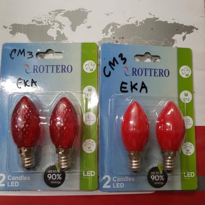 Bohlam Lampu Sembahyang altar Led Candle Light lilin Merah cabe crystal kristal E12 E 12 / E14 E 14 