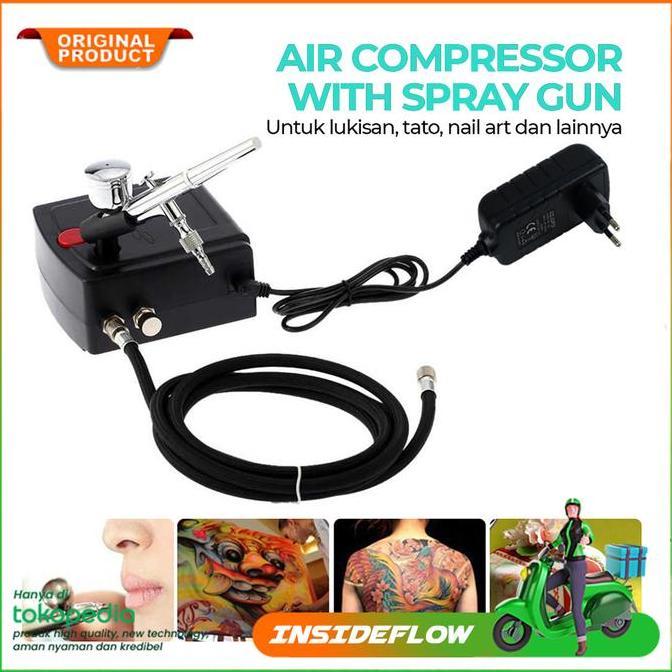GENIVALEZZ - SPRAY GUN ELEKTRIK MINI KOMPRESOR AIR BRUSH PORTABLE