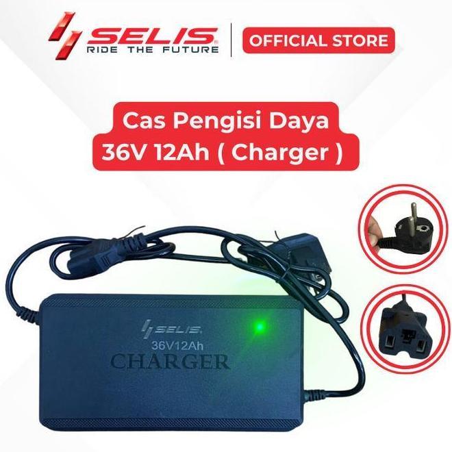 Selis - Cas Pengisi Daya 36 Volt 12 Ah Sepeda Motor Listrik Sla ( Lead Acid ) Universal ( Charger ) 