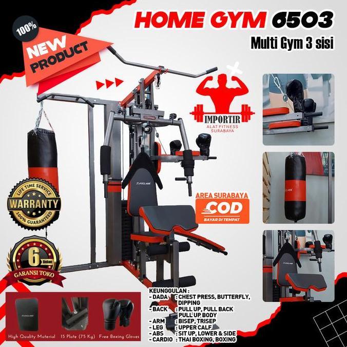 Terlaris Alat Fitness Home Gym 3 Sisi