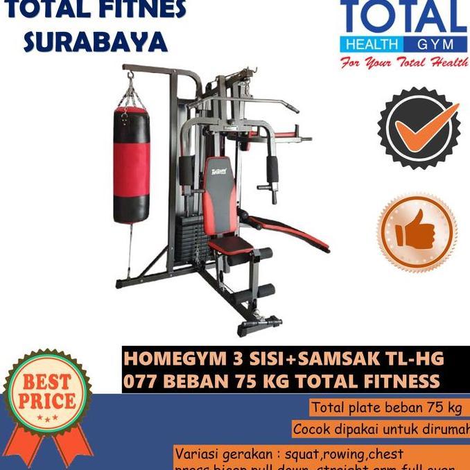 Terlaris Alat Fitness Home Gym 3 Sisi Samsak - Alat Olahraga - Fitness - Gym