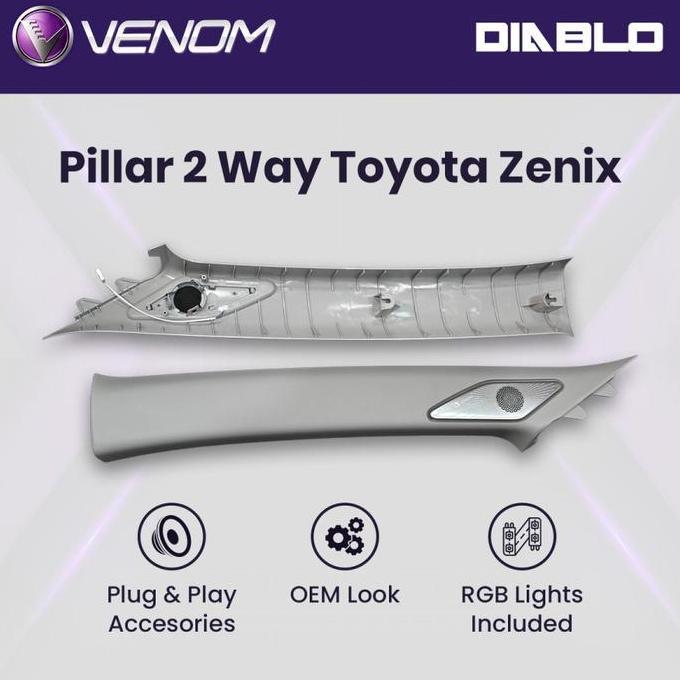 Grosir Pilar Tweeter 2 Way Venom Interior Mobil Pillar Toyota Innova Zenix Oem Looks