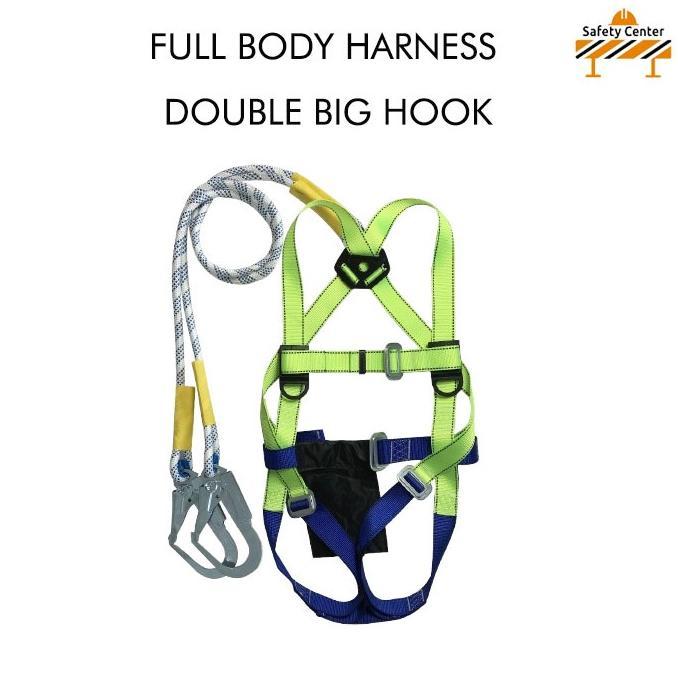 Full Body Harness Double Big Hook / Safety Body Harness Double Big Hook Lanyard