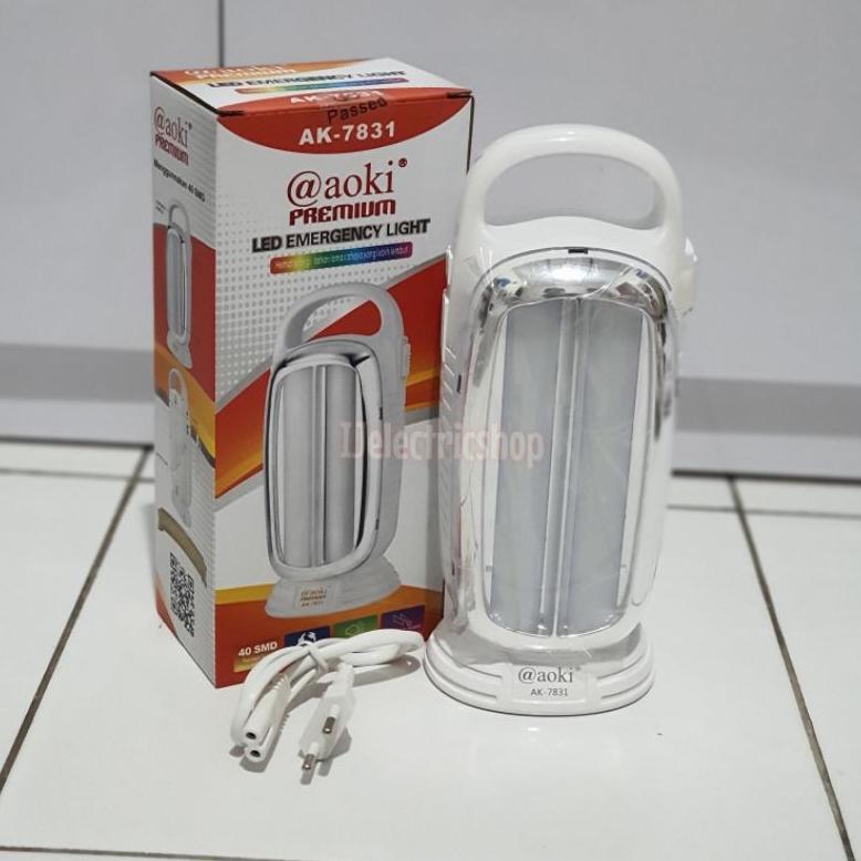 Aoki-Lampu Emergency Rechargeable Ak 7831 Led Terang Lampu emergency