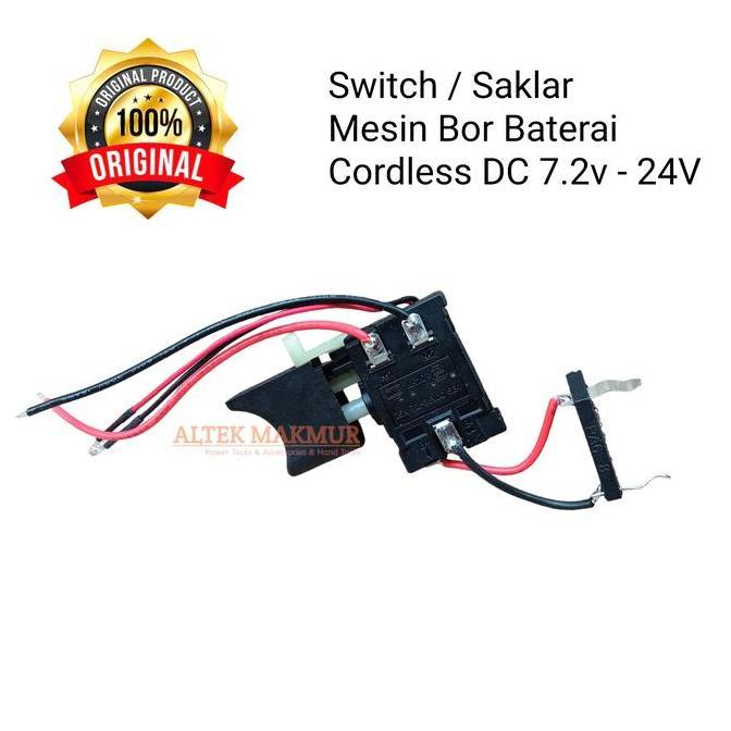 .........] Sparepart Saklar Switch Mesin Bor Baterai DC Cordless 12v 14v 16v 20v