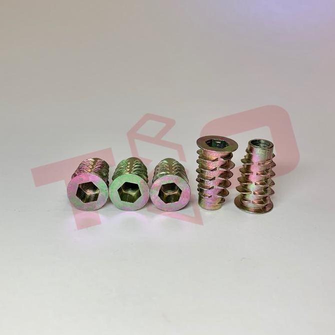 MUR NANAS M6X20 OD / M 6 x 20 / Tanam / Mur Insert Knockdown / Cakar