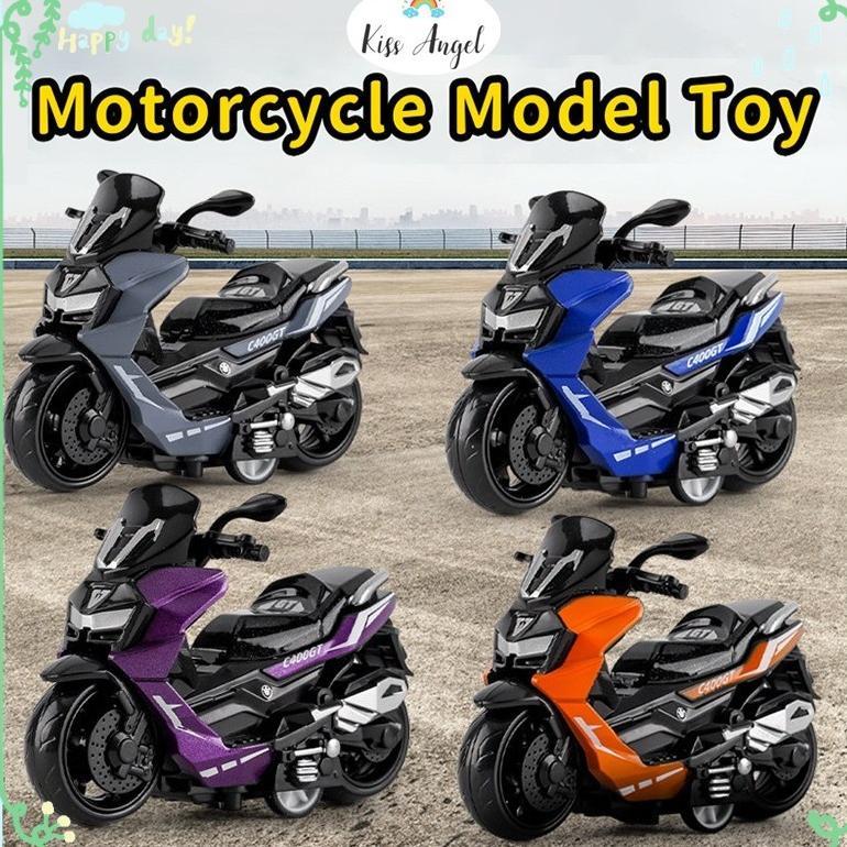 Diecast Motor Nmax  Alloy Motorcycle Klasik Jadul Unik Motor Mainan Anak Kiss Angle