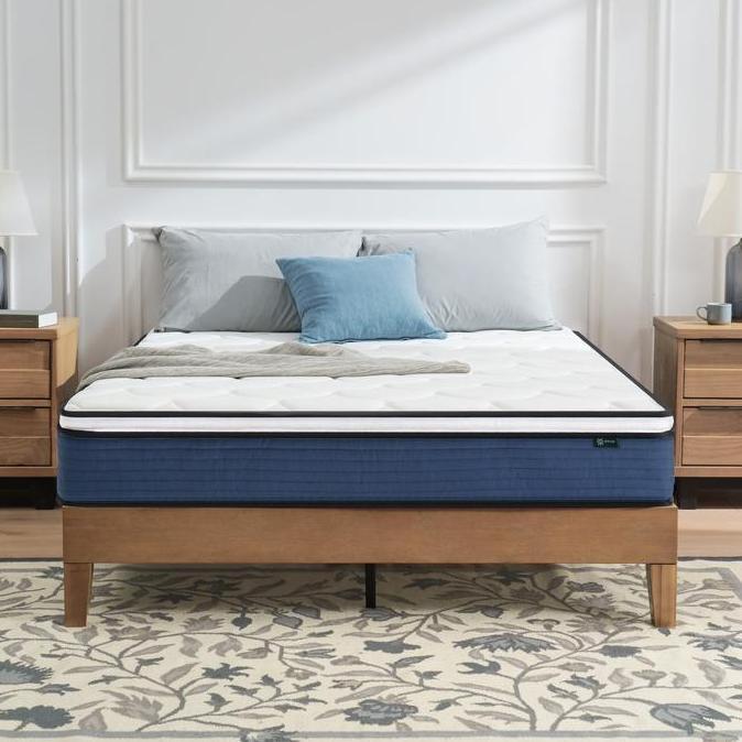 Kasur Spring Bed Zinus Plush Top Extra Comfort Furniture