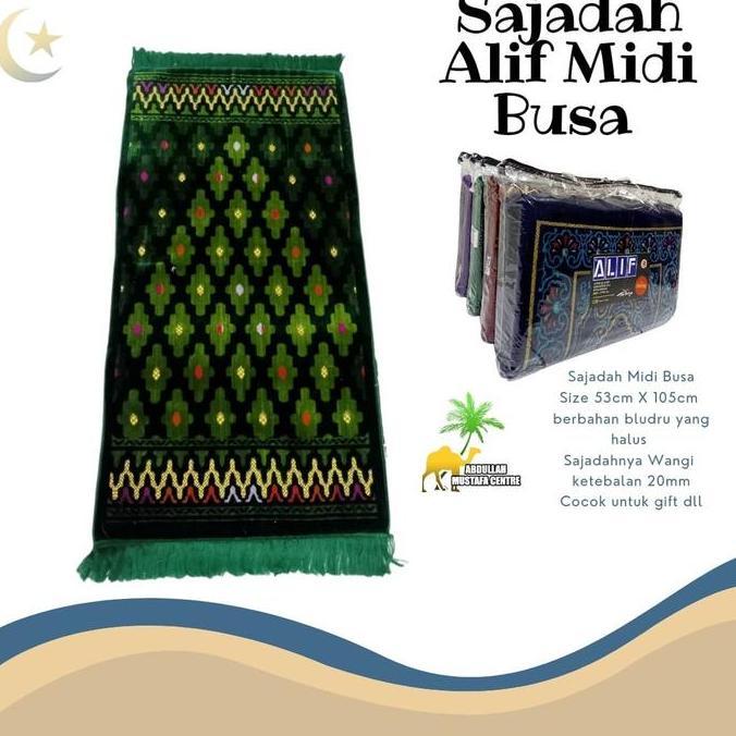 Sajadah Alif Busa Midi Harmony / Sajadah Empuk /Sajadah Turky Empuk