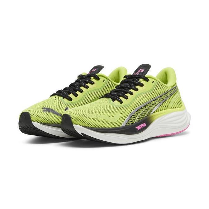PUMA Sepatu Lari Wanita Velocity NITRO 3 Lime-Black-Pink