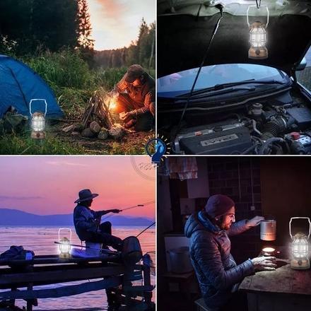 Lampu Lentera Camping Emergency / Lampu Tenda Kemping Portable Mini Cas 3 COB Lampu emergency