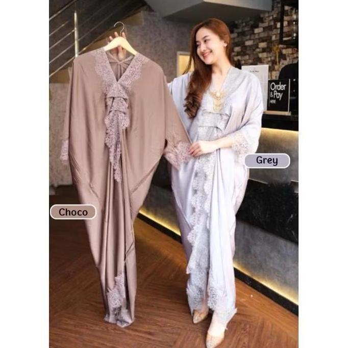 Kaftan polos satin velvet premium Wanita- Kaftan pesta, kondangan