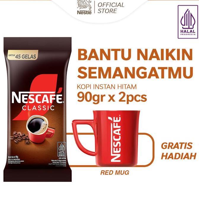 GRASIHENDY - NESCAFE CLASSIC KOPI BUBUK POUCH 9G X 2PCS ERA FREE MUG