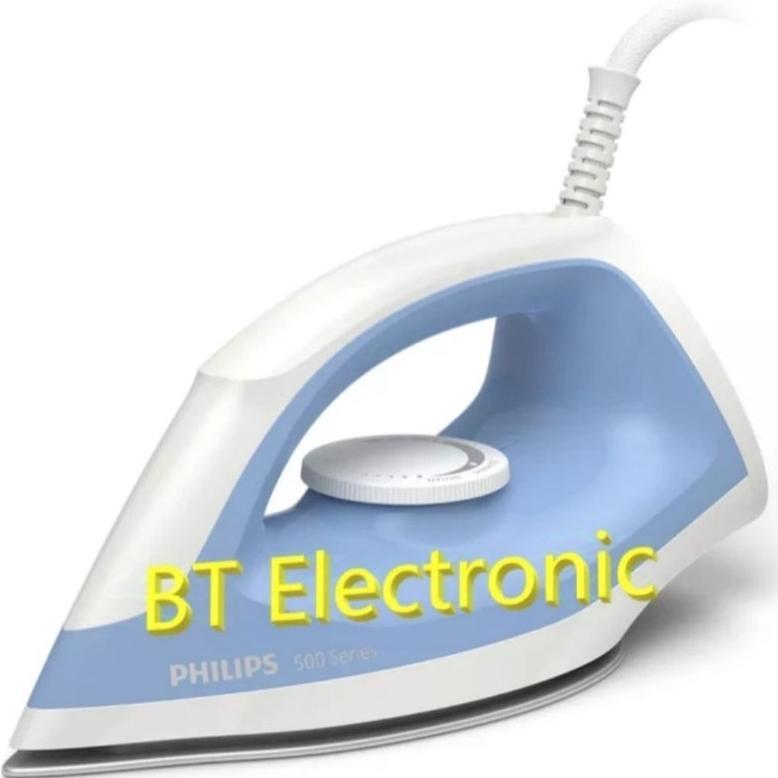 Setrika PHILIPS DST-0510 20 / DST0510 70 Dry Iron 350 Watt Seri 500 Tapak Strika Anti Lengket Gosoka