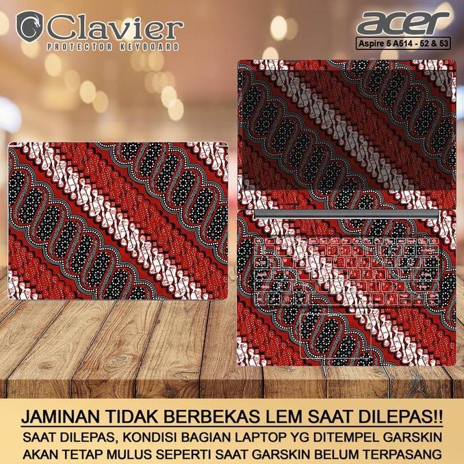 BEBAS ONGKIR - Cover Garskin Laptop Acer Aspire 5 A514-52K-307L 30W8 319P 31VK Bening