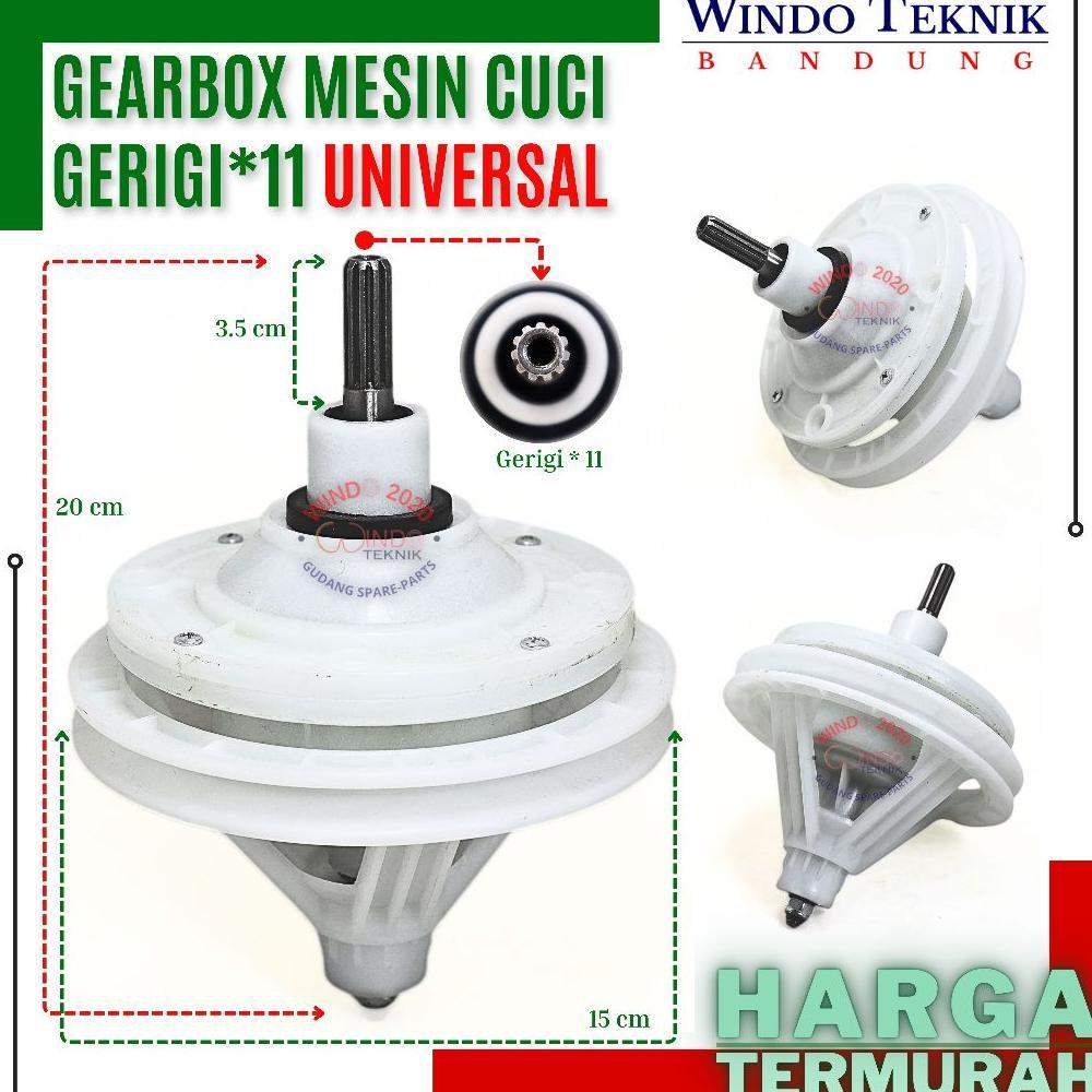 b1baylamon - gearbox mesin cuci sharp / denpo 2 tabung gigi 11 pully kecil universal