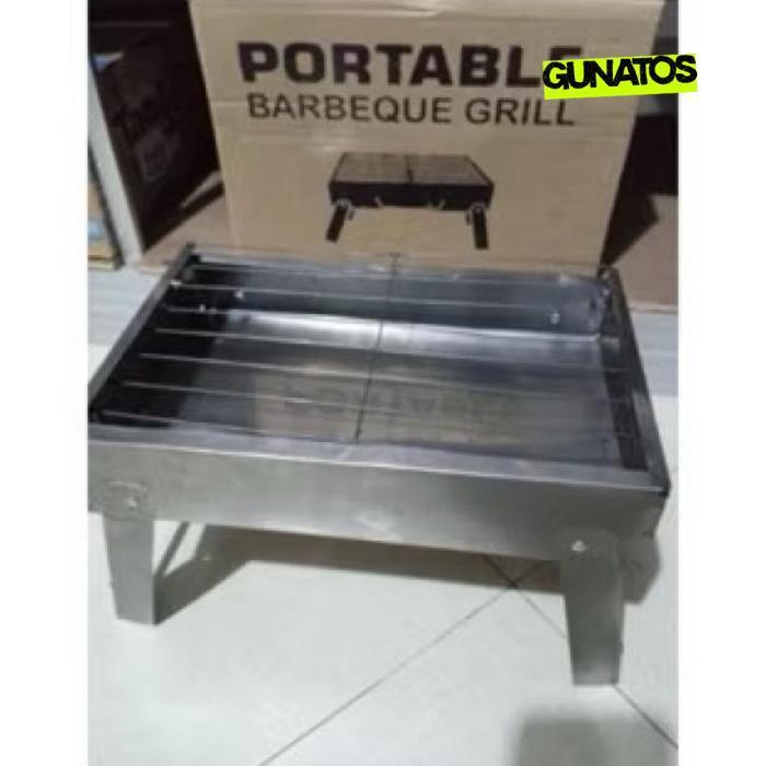 gunatos GB Alat Bakar Sate Tempat Panggangan Lipat Portable Panggang Daging Ayam Bakaran LGI Grill B