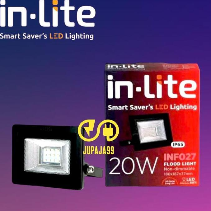 LAMPU SOROT LED INLITE 20W 20 WATT INF027 FLOODLIGHT