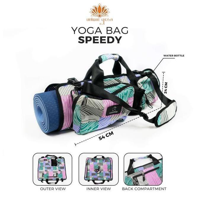 Tas matras yoga / Tas yoga mat olahraga motif batik bahan kanvas / Speedy Bag Yoga Motif Terlaris