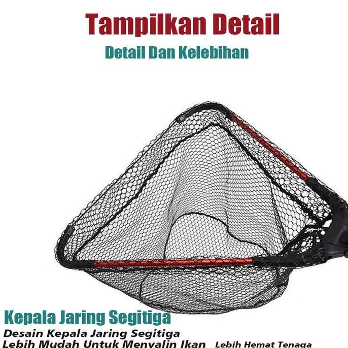 Serok ikan lipat / Serokan Ikan 80 CM Tebal / Serokan ikan besar / Net Alumunium Jaring Ikan Tongkat