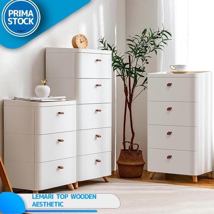New- LEMARI DRAWER LACI + KAKI RAK KABINET STORAGE BAJU PLASTIK 2 3 4 SUSUN