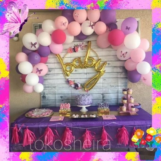 New- Balon Pink Ungu Putih 12Inch Balon Latex Polos Doff Putih Ungu Pink
