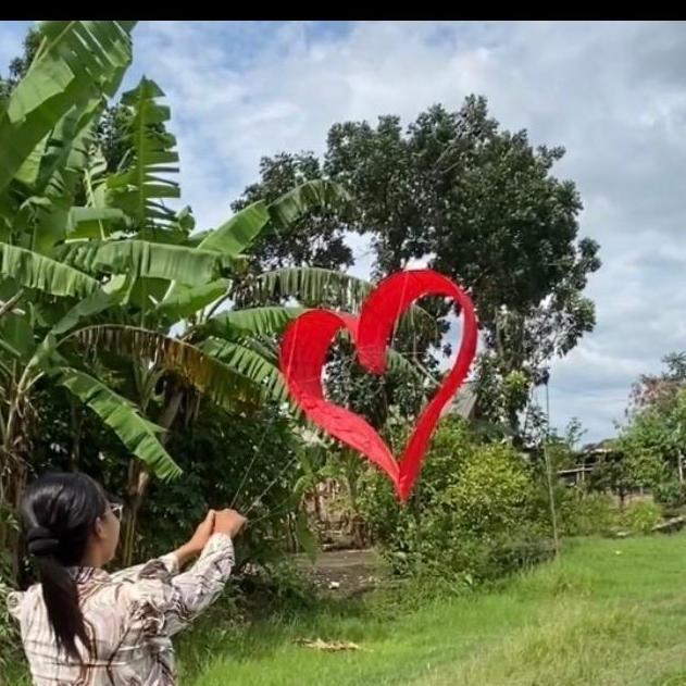 New- Heart Kite 3d Layangan Love viral 2025