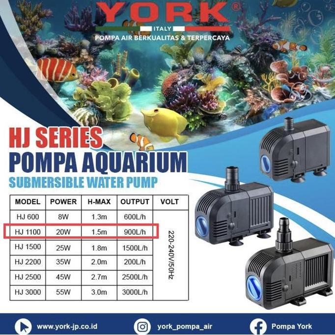 BEBAS ONGKIR - YORK HJ 1100 pompa akuarium celup submersible aquarium