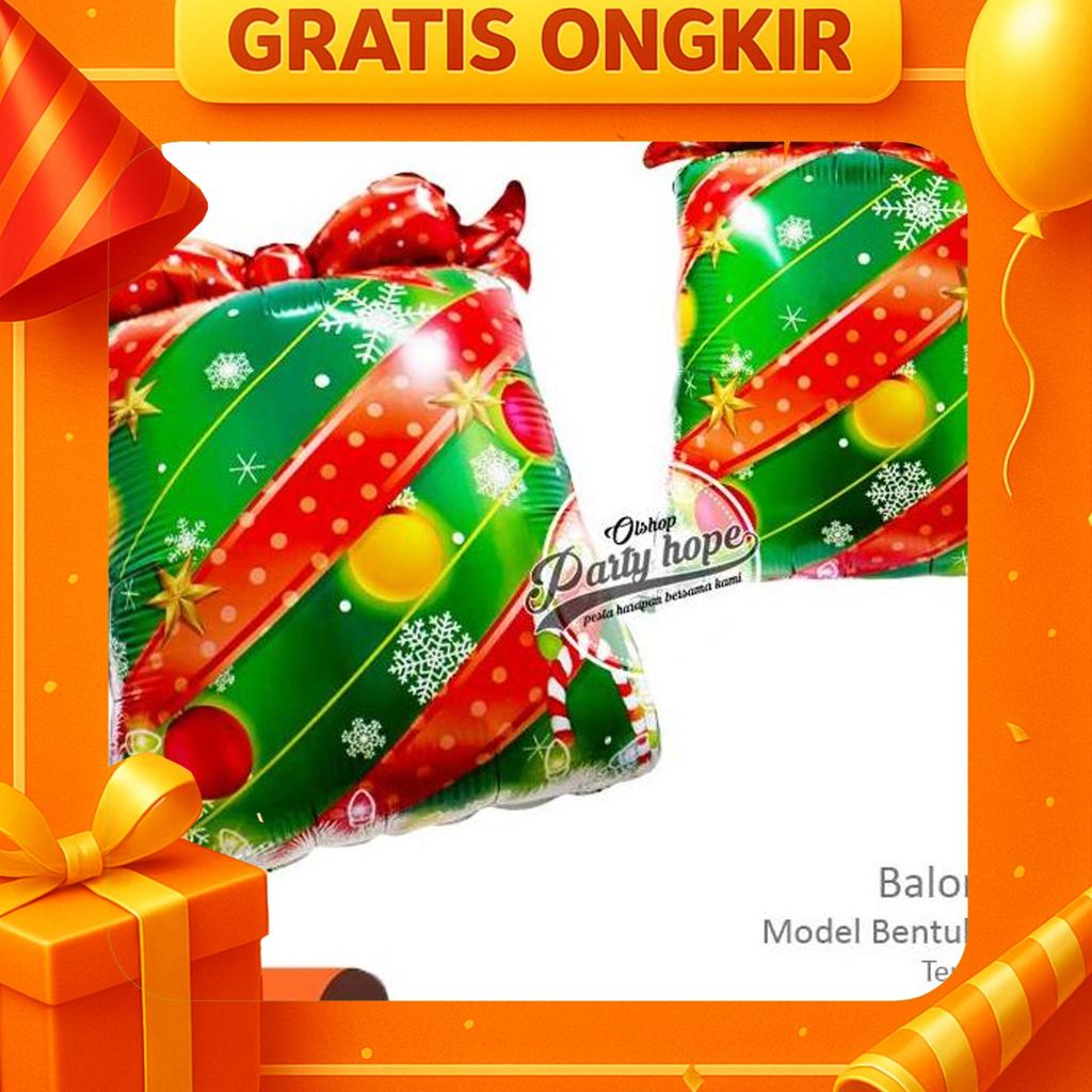 Balon Foil Kado Natal / Balon Gift Natal / Balon Pesta Tema Natal Hampers Merry Christmas / Balon Na