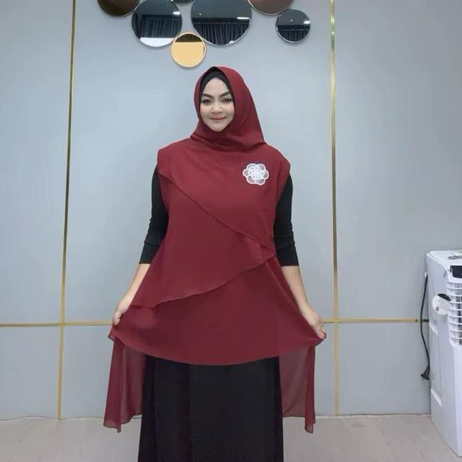Promo Jilbab Tunik Seruni | Hijab Instan | Jilbab Viral | Kerudung Tunik Jilbab Instan Simple / Jilb