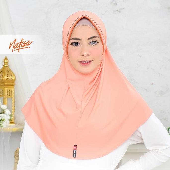 Promo Nafisa Minang Bordir - Hijab Instan Kombinasi Bergo Bordir Cantik Nyaman Muslim Kerudung Cod